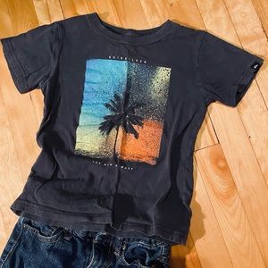 Quicksilver t-shirt size 4T kid -palm trees